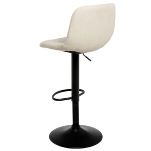 wohnli-moebel-suche-M23093036-1 Hocker mit Sitzfläche in Beige und Beinen in Schwarz. 46x110x43cm PES - Polyester Beige Koketto Home Möbel Wohnzimmermöbel Hocker
