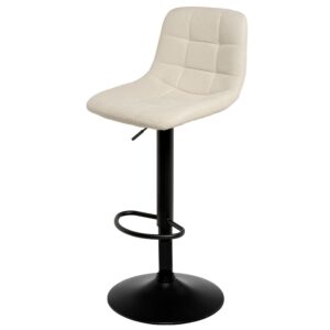 wohnli-moebel-suche-M23093036 Wohnli Möbelsuche - Hocker mit Sitzfläche in Beige und Beinen in Schwarz.