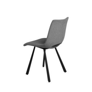 wohnli-moebel-suche-M23093089-1 Gepolsterter Stuhl mit Metallbeinen in Schwarz und in Dunkelgrau. 57x85x47cm PES - Polyester Grau Koketto Home Möbel Esszimmermöbel Stühle