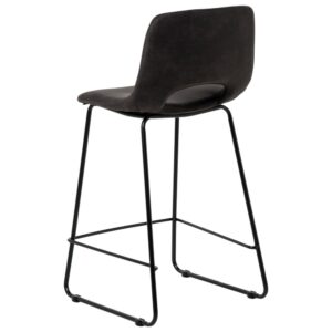 wohnli-moebel-suche-M23093165-1 Gepolsterter Hocker im Industriestil in Dunkelgrau. 49x92x44cm PES - Polyester Grau Koketto Home Möbel Wohnzimmermöbel Hocker