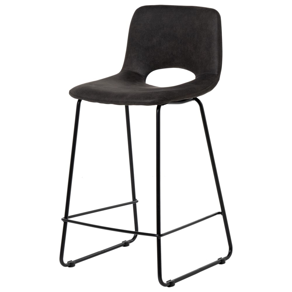 wohnli-moebel-suche-M23093165 Wohnli Möbelsuche - Gepolsterter Hocker im Industriestil in Dunkelgrau.