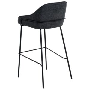 wohnli-moebel-suche-M23093166-1 Eleganter hoher Hocker mit Bezug in Dunkelgrau. 54x97x48cm PES - Polyester Grau Koketto Home Möbel Wohnzimmermöbel Hocker
