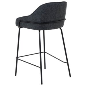 wohnli-moebel-suche-M23093170-1 Eleganter niedriger Hocker mit Bezug in Dunkelgrau. 54x86x48cm PES - Polyester Grau Koketto Home Möbel Wohnzimmermöbel Hocker