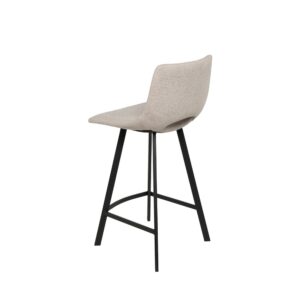 wohnli-moebel-suche-M23093171-1 Niedriger gepolsterter Hocker mit Beinen in Schwarz und in Beige. 49x92x45cm PES - Polyester Beige Koketto Home Möbel Wohnzimmermöbel Hocker