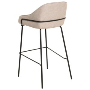 wohnli-moebel-suche-M23093179-1 Eleganter gepolsterter Hocker in Beige. 54x97x48cm PES - Polyester Beige Koketto Home Möbel Wohnzimmermöbel Hocker