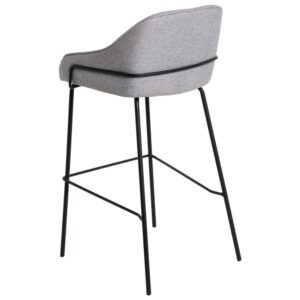 wohnli-moebel-suche-M23093182-1 Eleganter hoher Hocker in Hellgrau. 54x97x48cm PES - Polyester Grau Koketto Home Möbel Wohnzimmermöbel Hocker