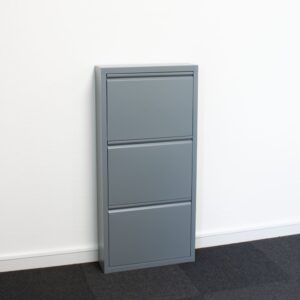 Schuhschrank Pisa 1 50x106x16cm Metall Grau ebuy24 Möbel Flurmöbel Schuhschränke