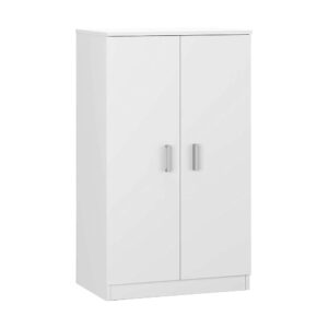 Wohnli Möbelsuche - Mehrzweckschrank 2 Türen mit weißem Holzeffekt 75x36h101 cm