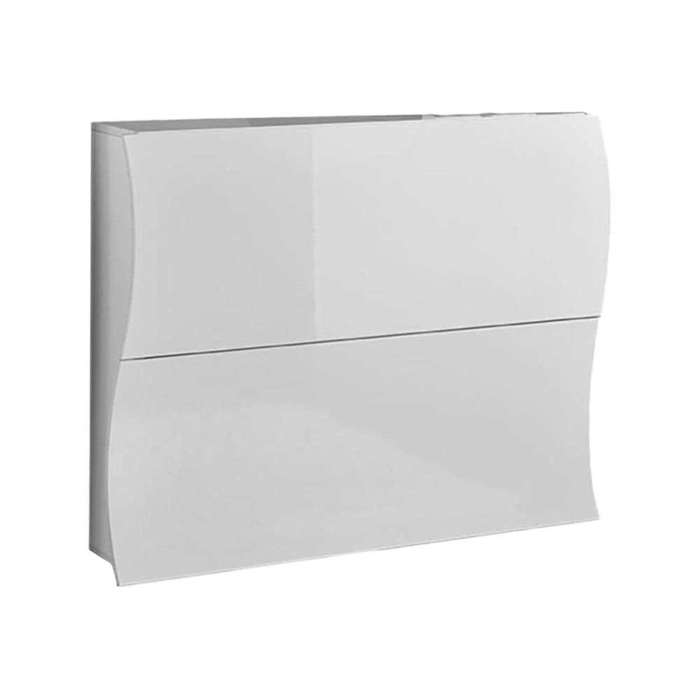 Wohnli Möbelsuche - Schuhregal in glänzendem Weiß mit Holzeffekt