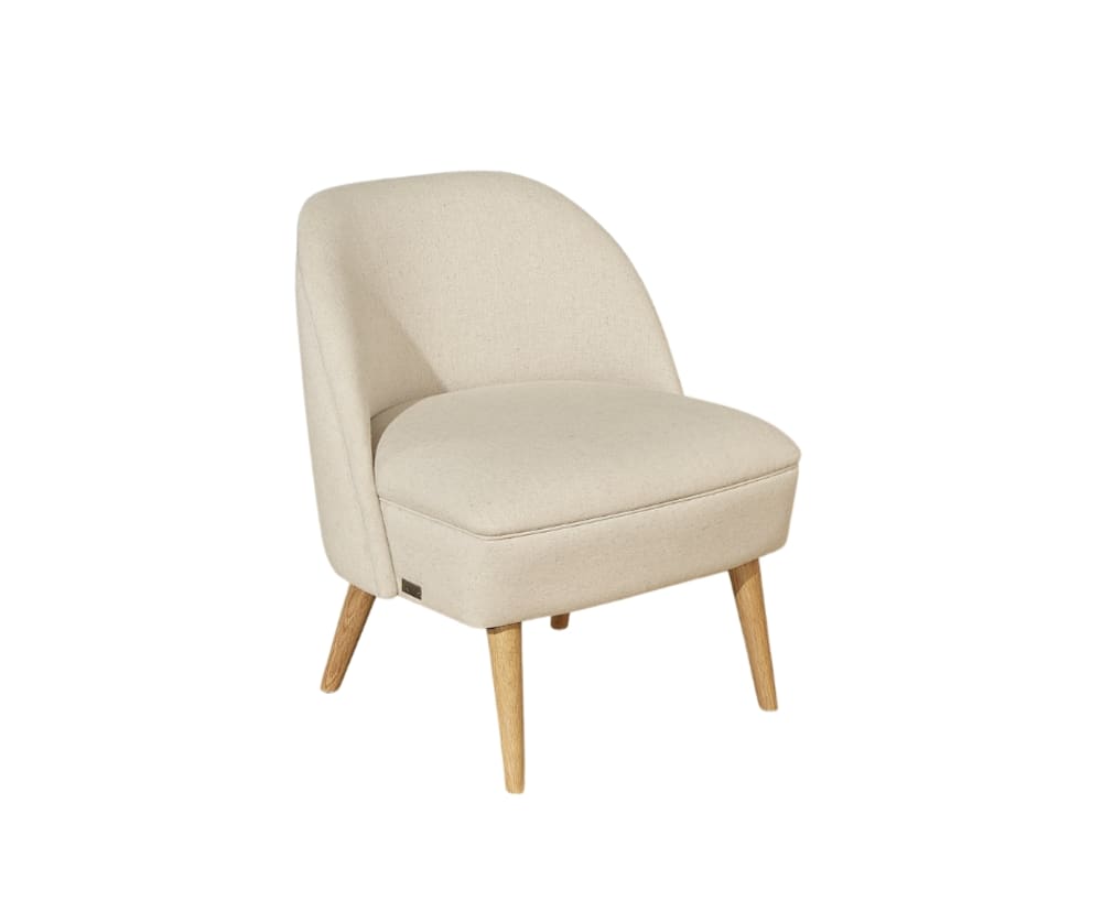 Wohnli Möbelsuche - Eichen- und Leinenstuhl Beige