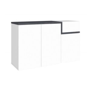 Wohnli Möbelsuche - Schuhregal in glänzendem Weiß in Holzoptik