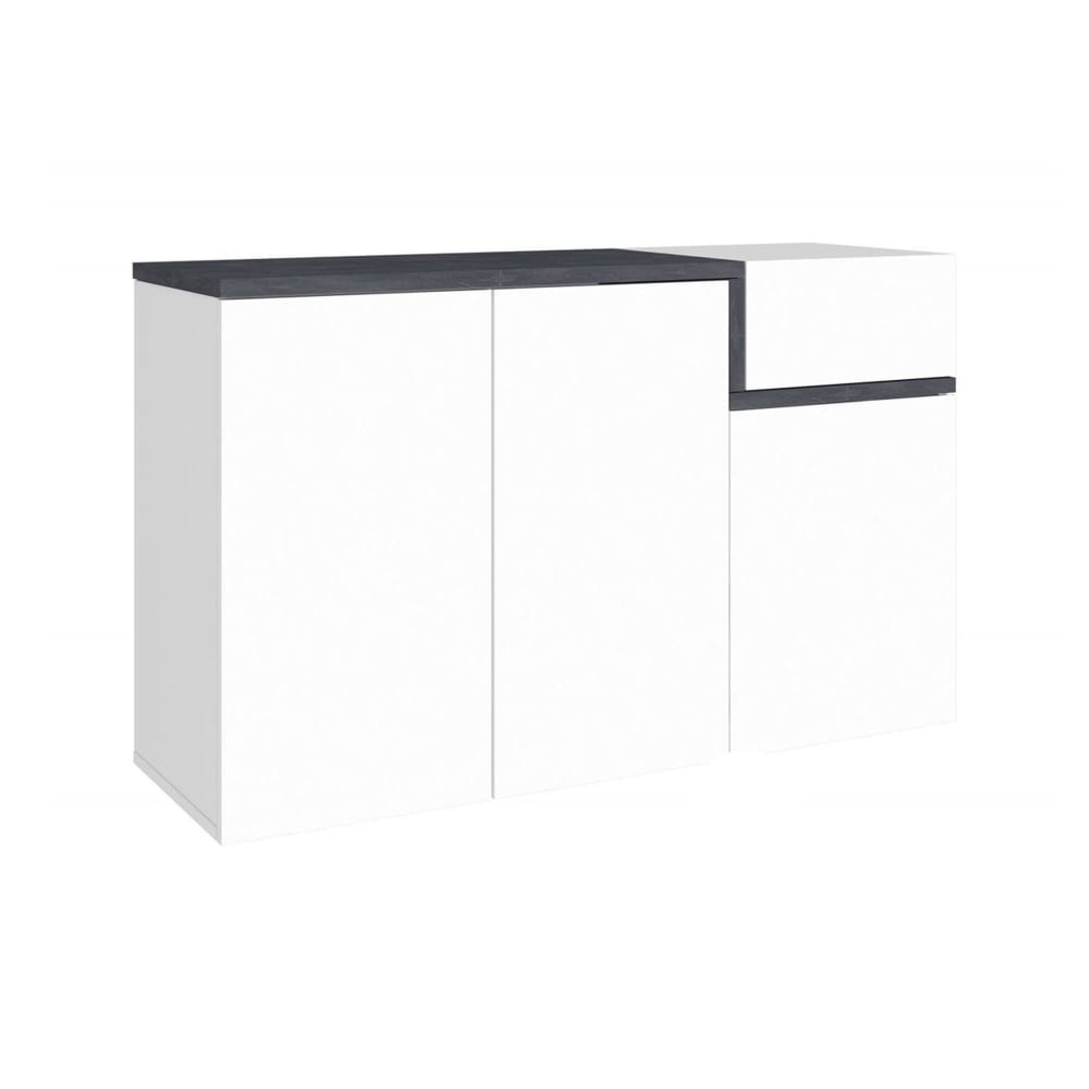 Wohnli Möbelsuche - Schuhregal in glänzendem Weiß in Holzoptik