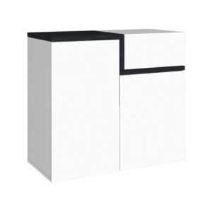 Wohnli Möbelsuche - Schuhregal in glänzendem Weiß in Holzoptik