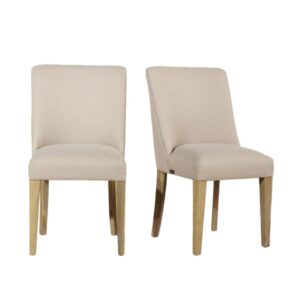 wohnli-moebel-suche-M23095613 Wohnli Möbelsuche - Satz von 2 Stühlen aus Akazienholz und Stoff Beige
