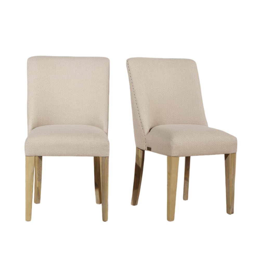 wohnli-moebel-suche-M23095613 Wohnli Möbelsuche - Satz von 2 Stühlen aus Akazienholz und Stoff Beige