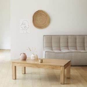 wohnli-moebel-suche-M23095625-1 Couchtisch aus Mindy-Holz 110 cm 110x37x60cm Holz Beige BERAH GETAH Möbel Wohnzimmermöbel Couchtische