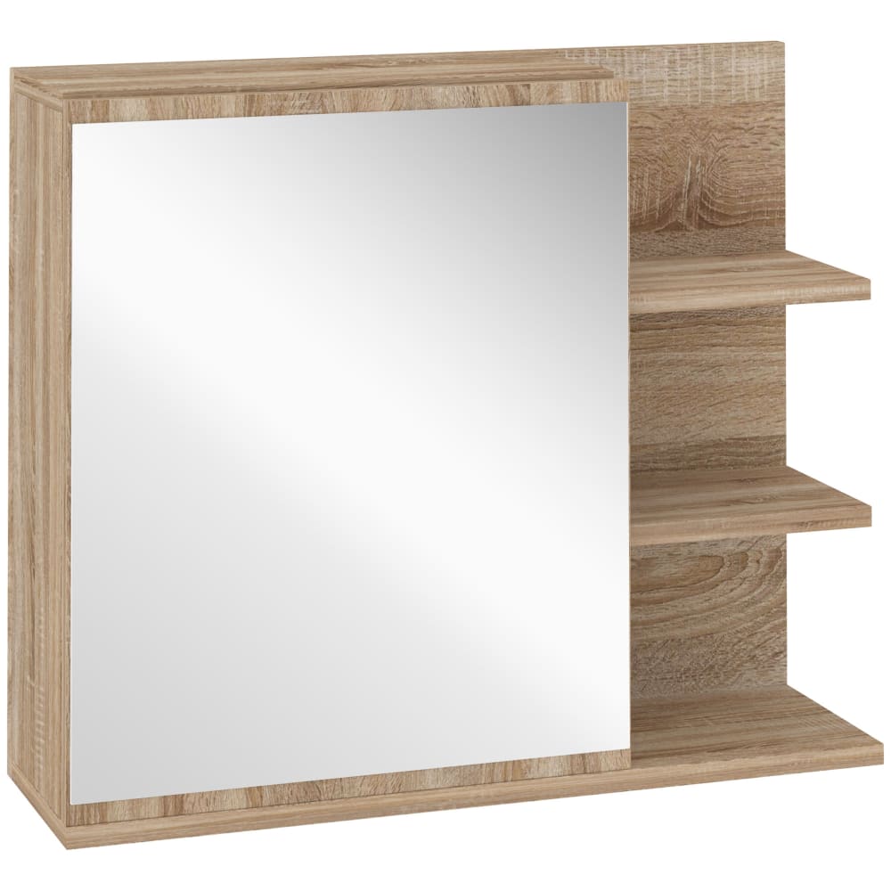 wohnli-moebel-suche-M23096439 Wohnli Möbelsuche - Armoire miroir de salle de bain avec étagères - aspect chêne clair