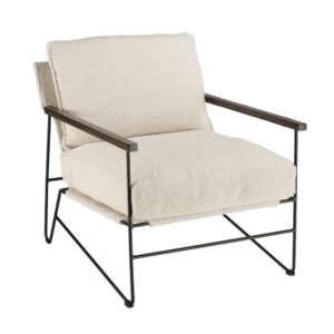 wohnli-moebel-suche-M23096698 Wohnli Möbelsuche - Sessel mit 1 Kissen aus Stoff und Metallstruktur