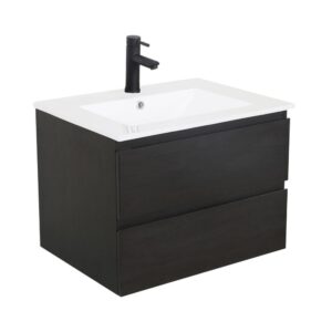 wohnli-moebel-suche-M23096738 Wohnli Möbelsuche - Einzelwaschtisch-Set 60cm mit Keramikplatte und schwarzem Wasserhahn
