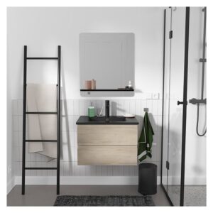 wohnli-moebel-suche-M23096745-1 Einzelmöbel + Waschbecken + Armatur + Spiegel 60x45x40cm Spanplatte Braun Mob In Möbel Badezimmermöbel Waschtische