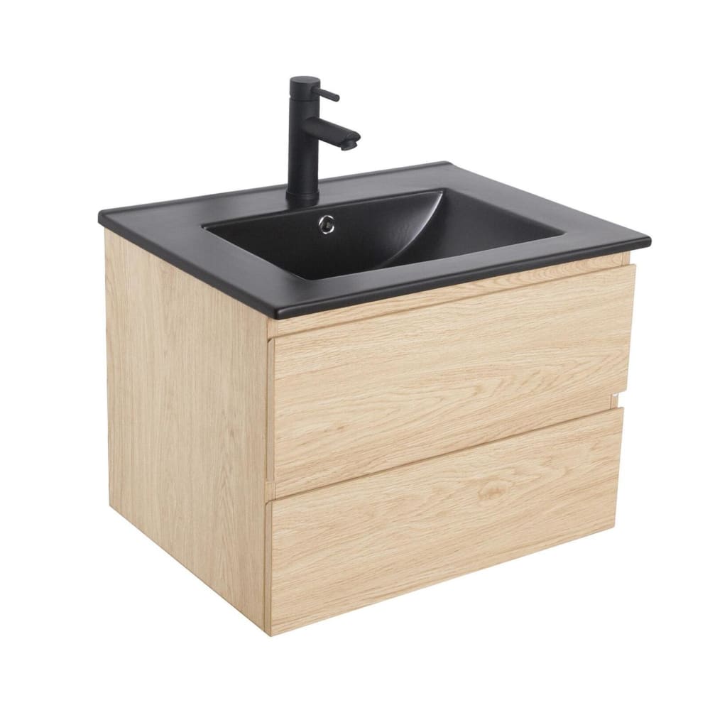 wohnli-moebel-suche-M23096748 Wohnli Möbelsuche - Einzelwaschtisch-Set 60cm mit Keramikplatte und schwarzem Wasserhahn