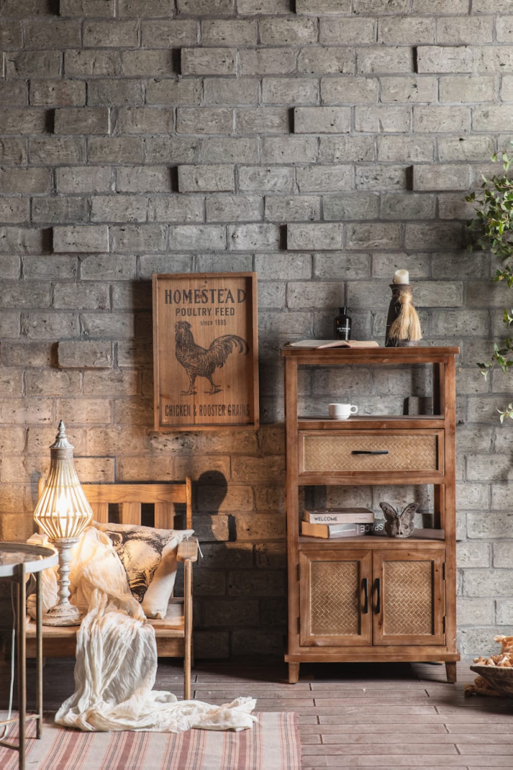 Aufbewahrungskommode aus Tannenholz 35x121x63cm Holz Braun Mathi Design Möbel Schlafzimmermöbel Kommoden