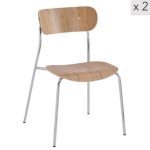 wohnli-moebel-suche-M23102325 Wohnli Möbelsuche - Esszimmerstühle (2er Set) aus Metall und Holz Braun