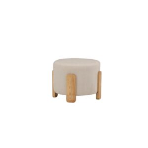 wohnli-moebel-suche-M23103517 Wohnli Möbelsuche - Hocker Coffey aus Leinen mit Holz-Füßen Ø50cm