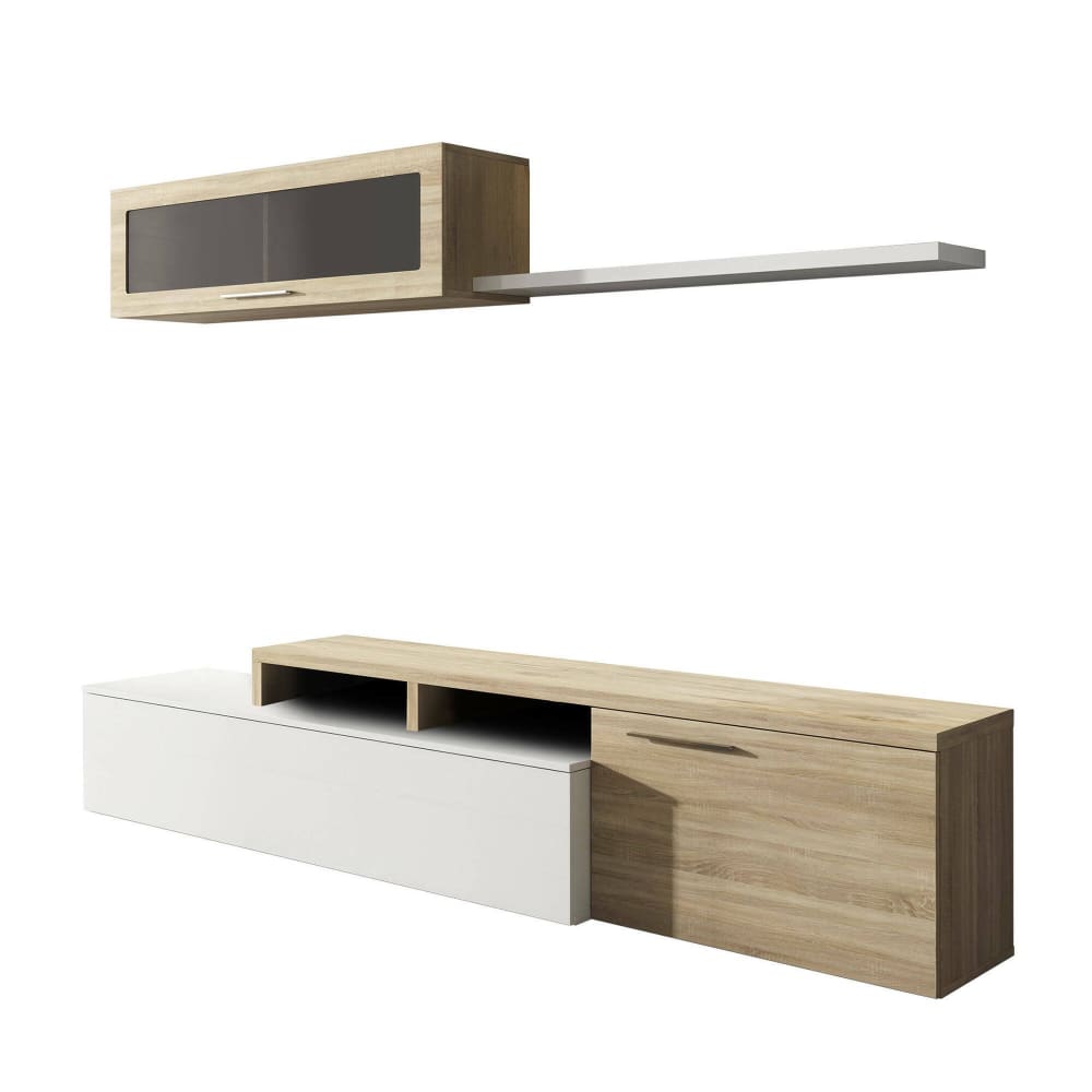 Wohnli Möbelsuche - Wohnwand mit Eichenholzeffekt