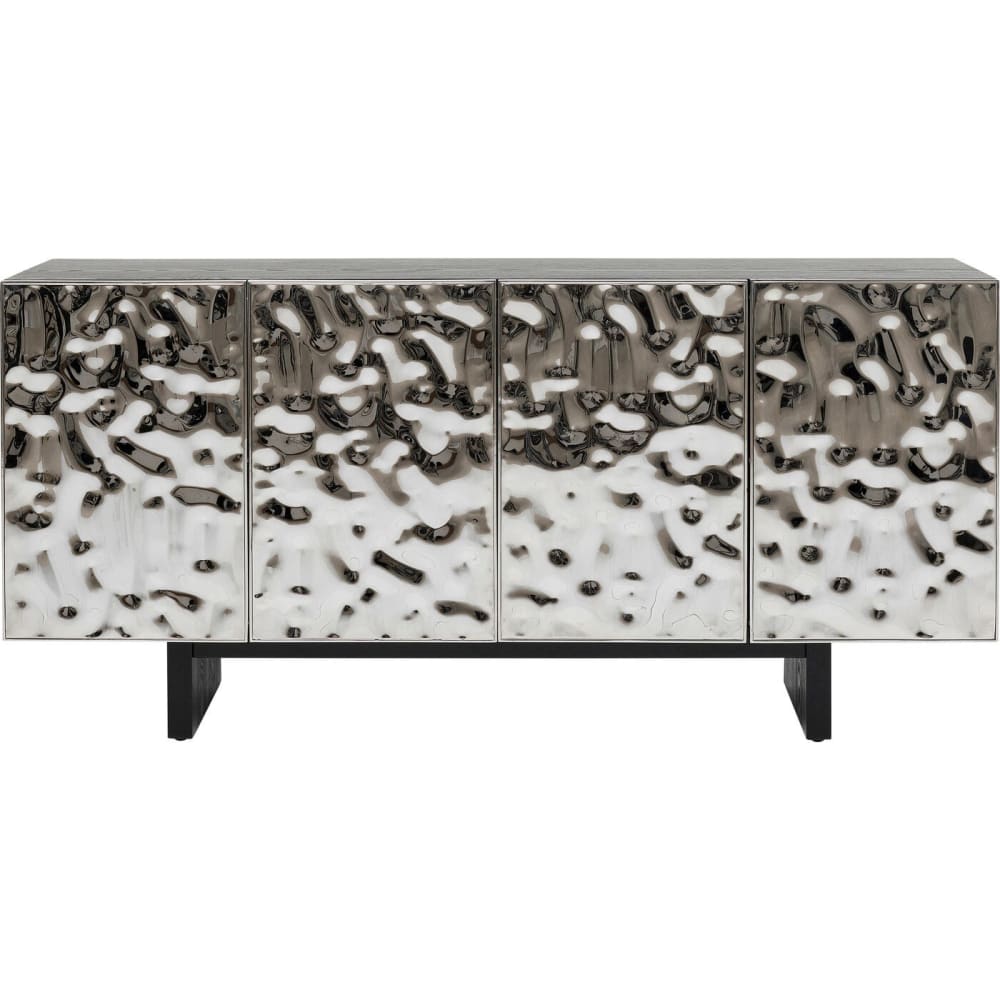 wohnli-moebel-suche-M23110604 Wohnli Möbelsuche - Sideboard mit 4 Türen aus Edelstahl und Holz