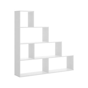 Wohnli Möbelsuche - Glänzend weißes Bücherregal in Holzoptik