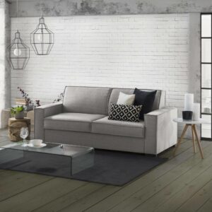 Talamo Italia Sofa Fix 3-Sitzer Ylenia 220x95 cm Grau Abziehbar Oekote 180x90x95cm Stoff Grau Dmora Sofas und Sessel Sofas Schlafsofas