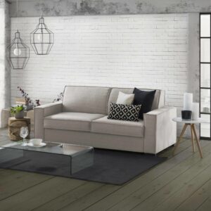 Talamo Italia Sofa Fest 3-Sitzer Ylenia 220x95 cm Taupe Grau Abziehbar 180x90x95cm Stoff Beige Dmora Sofas und Sessel Sofas Schlafsofas