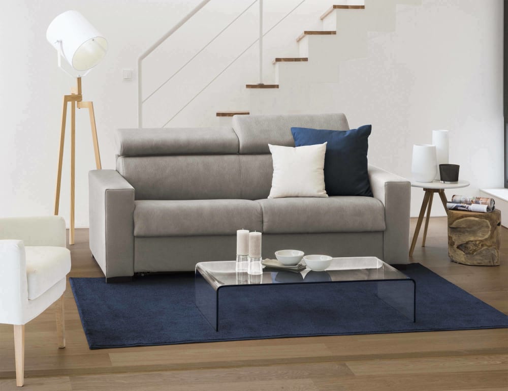 Talamo Italia Sofa 3-Sitzer Julia 220x95 cm Taupe Grau Abziehbar Oekot 180x85x95cm Stoff Beige Dmora Sofas und Sessel Sofas Schlafsofas