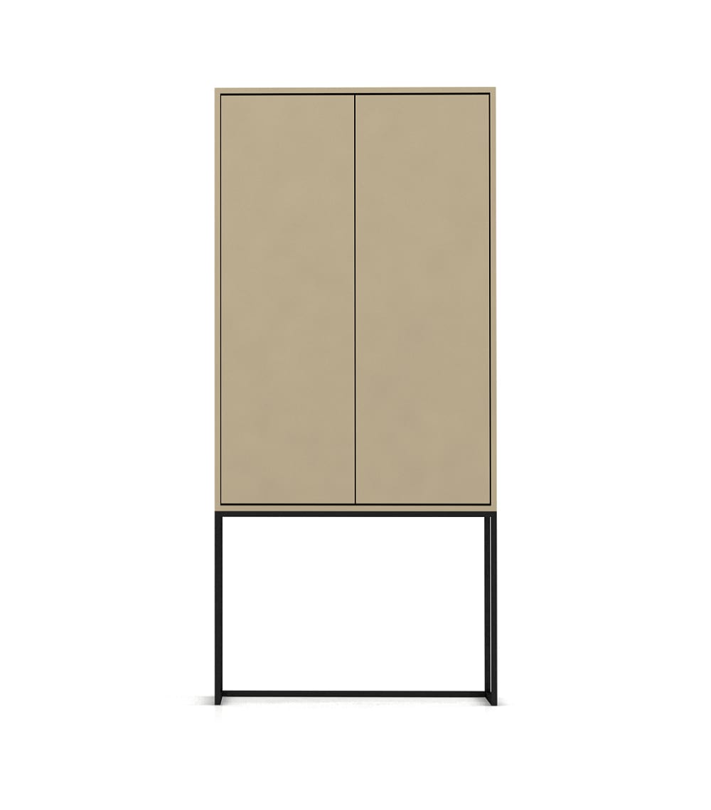Wohnli Möbelsuche - Schrank Sideboard 2 Türen aus MDF in Taupe