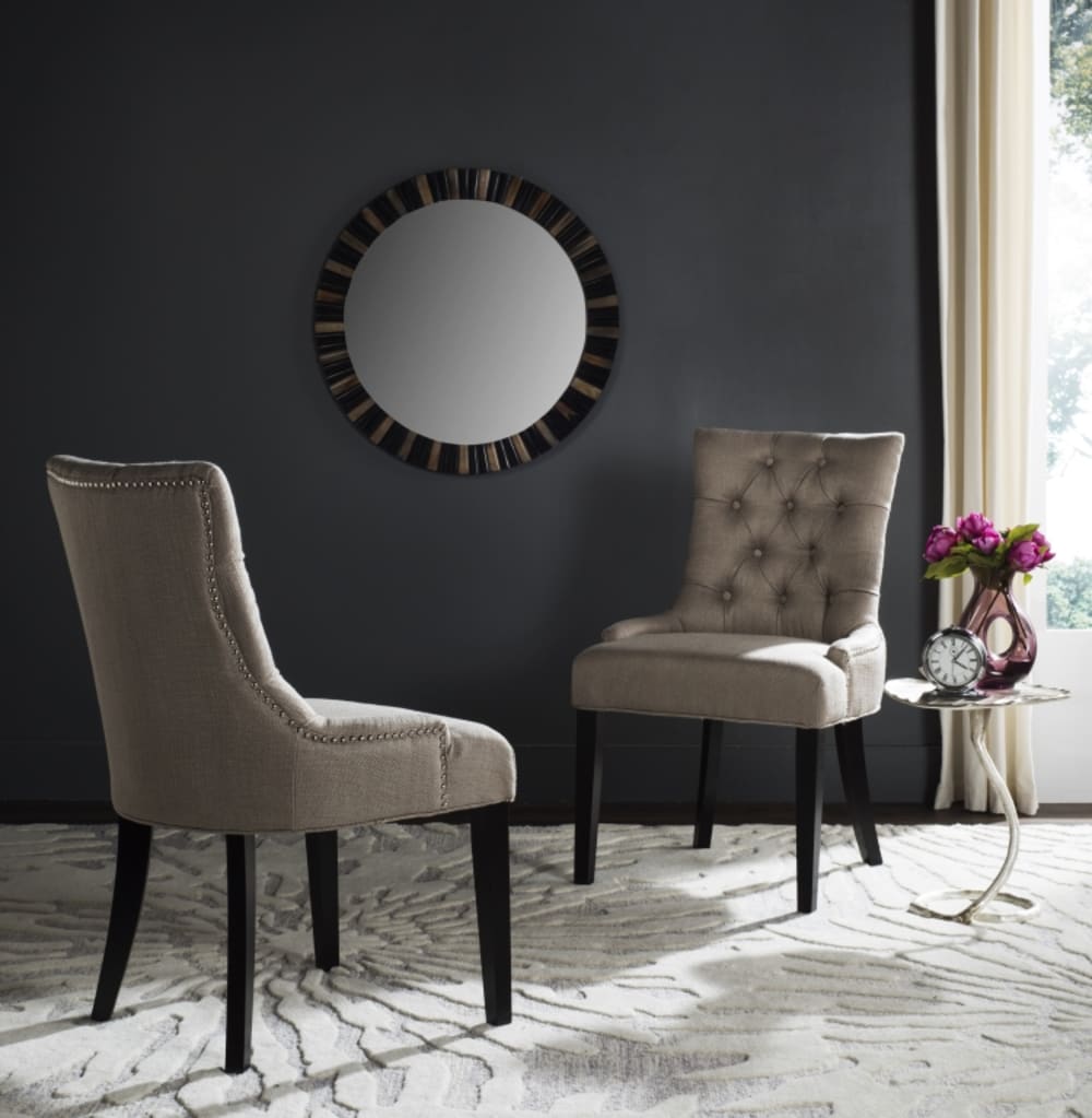 2er-Set Esszimmerstühle Aus Birkenholz Beige 55x92x60cm Holz Beige Safavieh Möbel Esszimmermöbel Stühle