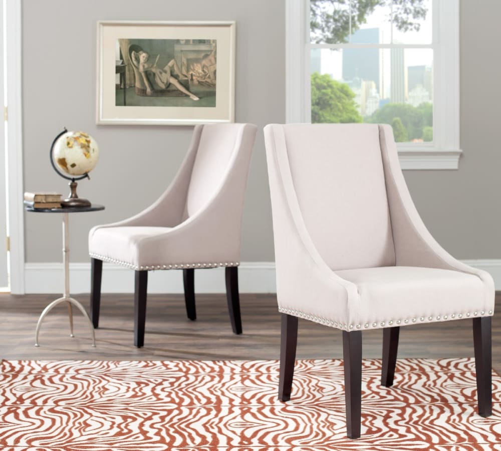 2er-Set Esszimmerstühle Aus Birkenholz Beige 60x98x65cm Holz Beige Safavieh Möbel Esszimmermöbel Stühle