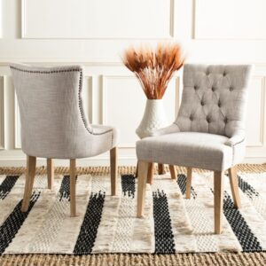 2er-Set Esszimmerstühle Aus Birkenholz Grau 55x92x60cm Holz Grau Safavieh Möbel Esszimmermöbel Stühle