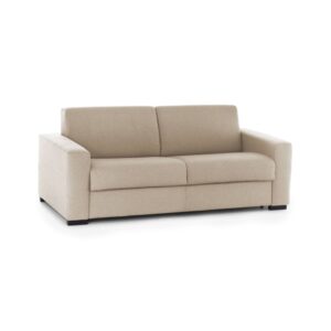Wohnli Möbelsuche - 2-Sitzer-Schlafsofa aus beigem Stoff