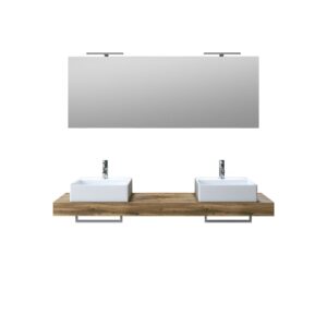 wohnli-moebel-suche-M23115147 Wohnli Möbelsuche - 8-teiliger Badezimmerschrank aus Melamin in Honigeiche