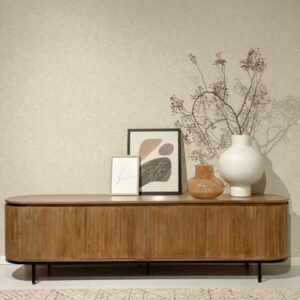 wohnli-moebel-suche-M23115374-1 210 cm TV-Schrank aus Massivholz 210x56x43cm Holz Braun Moloo Möbel Wohnzimmermöbel TV-Möbel