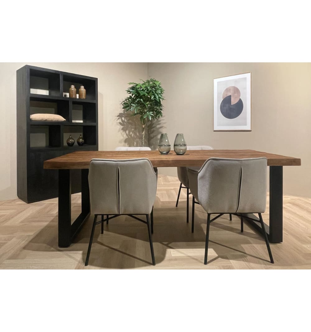 Esstisch für 6/8 Personen L180, Mangoholz ''Baumspitze' und Archi 180x76x90cm Holz Braun Moloo Möbel Esszimmermöbel Esstische