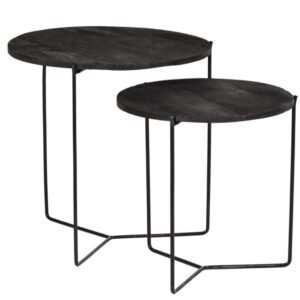 wohnli-moebel-suche-M23115537 Wohnli Möbelsuche - 2er-Set Couchtische aus schwarzem Holz