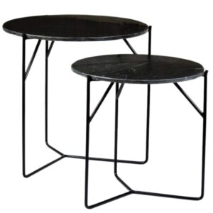 wohnli-moebel-suche-M23115538 Wohnli Möbelsuche - Set mit 2 Couchtischen aus schwarzem Marmor