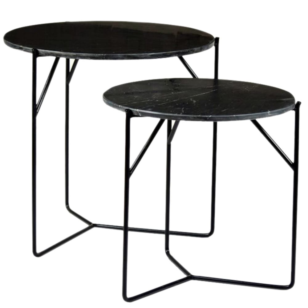 wohnli-moebel-suche-M23115538 Wohnli Möbelsuche - Set mit 2 Couchtischen aus schwarzem Marmor