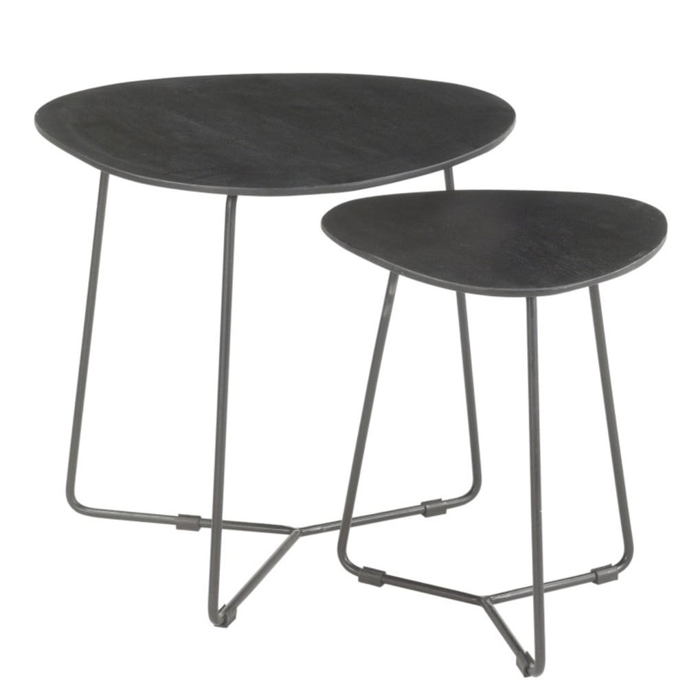 wohnli-moebel-suche-M23115551 Wohnli Möbelsuche - 2er-Set Couchtische aus schwarzem Massivholz