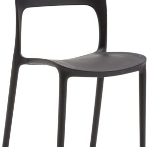 Wohnli Möbelsuche - Set mit 4 schwarzen Stühlen aus Polypropylen
