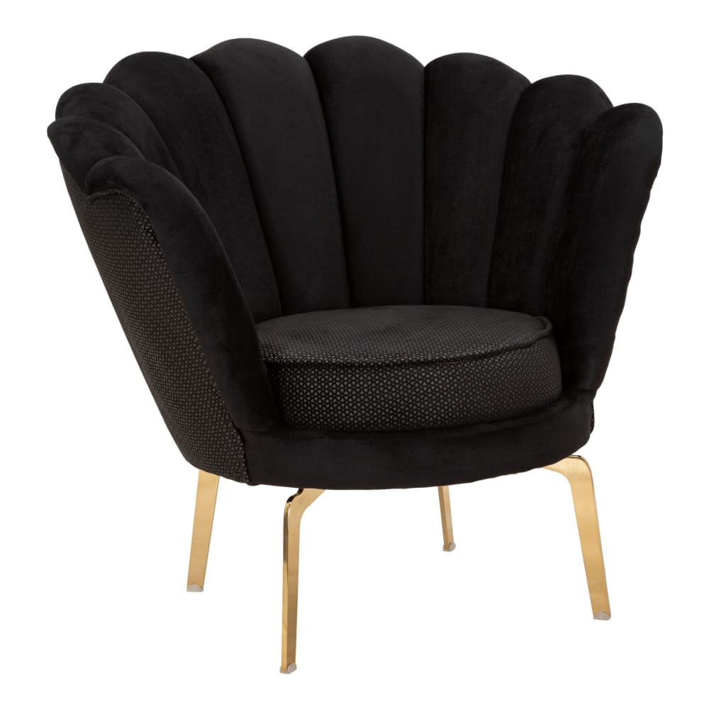 wohnli-moebel-suche-M23116687 Wohnli Möbelsuche - Schwarzer Stoffsessel mit goldenen Beinen 83x76x78 cm