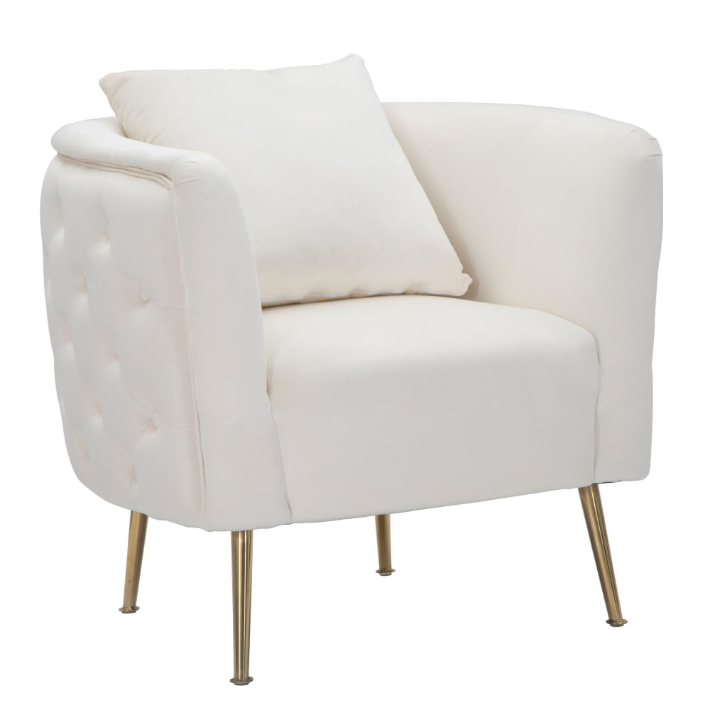 wohnli-moebel-suche-M23116688 Wohnli Möbelsuche - Beigefarbener Stoffsessel mit goldenen Beinen