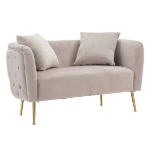 Wohnli Möbelsuche - Graues Stoffsofa mit goldenen Beinen
